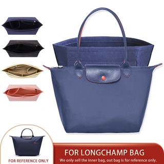 Felt Insert Bag Fits For Longchamp Handbag Liner Bag Felt Cloth Makeup Bag  Support Travel Portable Insert Purse Organizer
