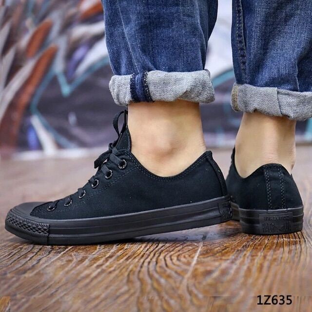 all black canvas converse