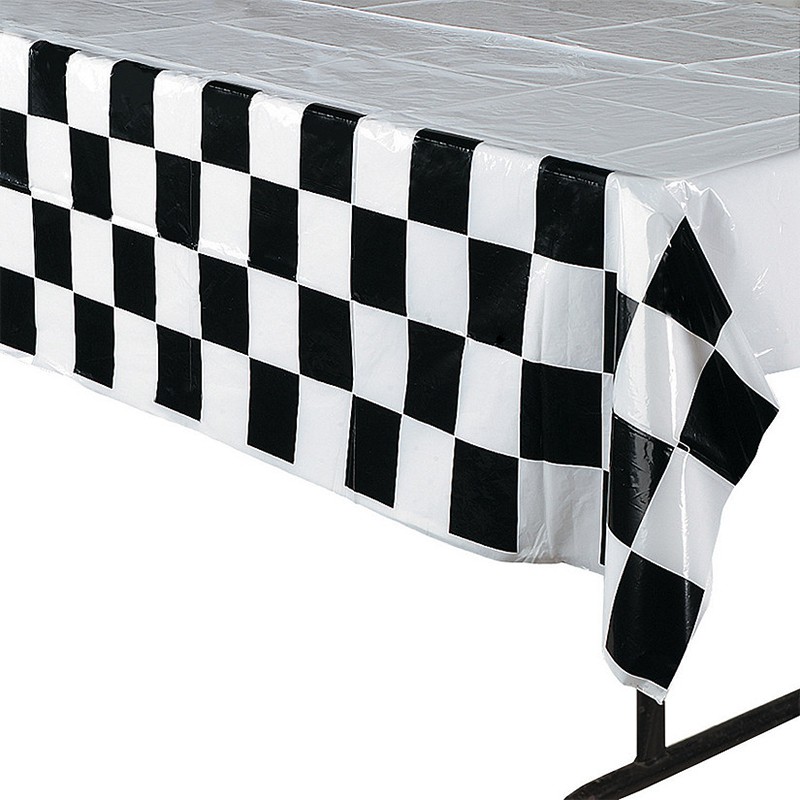 racing car checkered table cover tablecloth for long table 6people for decoration alehuangpartyneeds