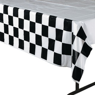 racing car checkered table cover tablecloth for long table 6people for decoration alehuangpartyneeds #1