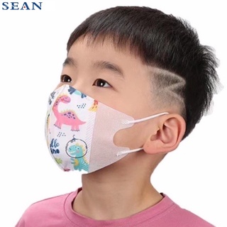 10pcs 3D Mask for Kids Children 3Ply Cartoon Mask Disposable Protective Facemask