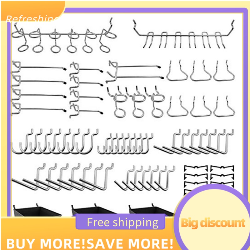 Refreshing 81Pcs Pegboard Hooks Assortment With Pegboard Bins Peg Locks