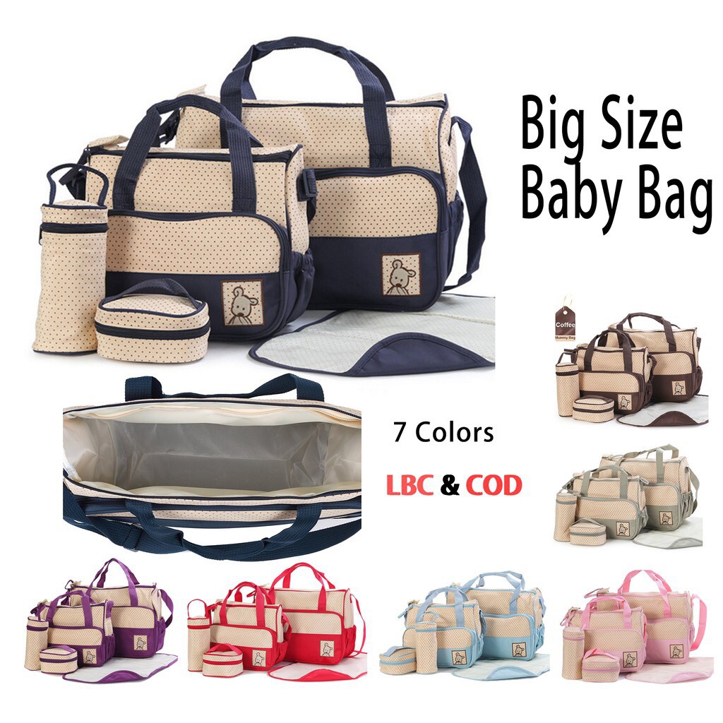 Arturo Baby Cute Diaper Bag 5 in 1 Set baby bag | Shopee Philippines