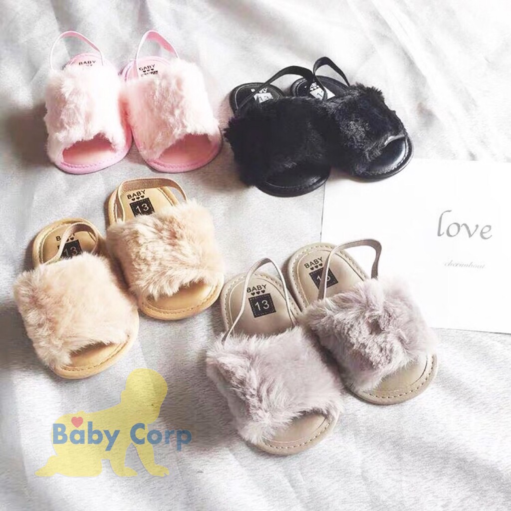 baby fur shoes