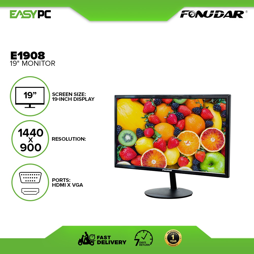 Easy PC Fonudar E1908 19" Monitor, Brand New 19inch display monitor