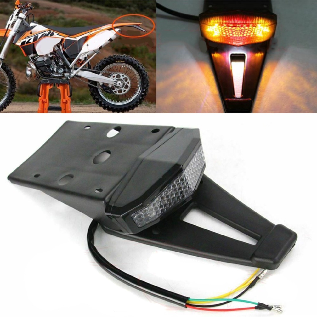 Motorcycle Led Tail Brake Turn Signal Light Fit For Bobber Ktm Enduro Dirt Bike Shopee Philippines