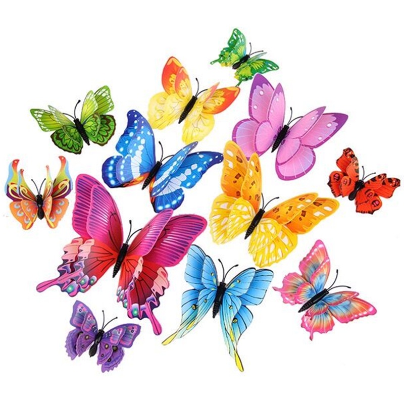 Pink Butterfly Christmas Decoration Clip on Butterflies Craft Wedding 8cm 18cm 
