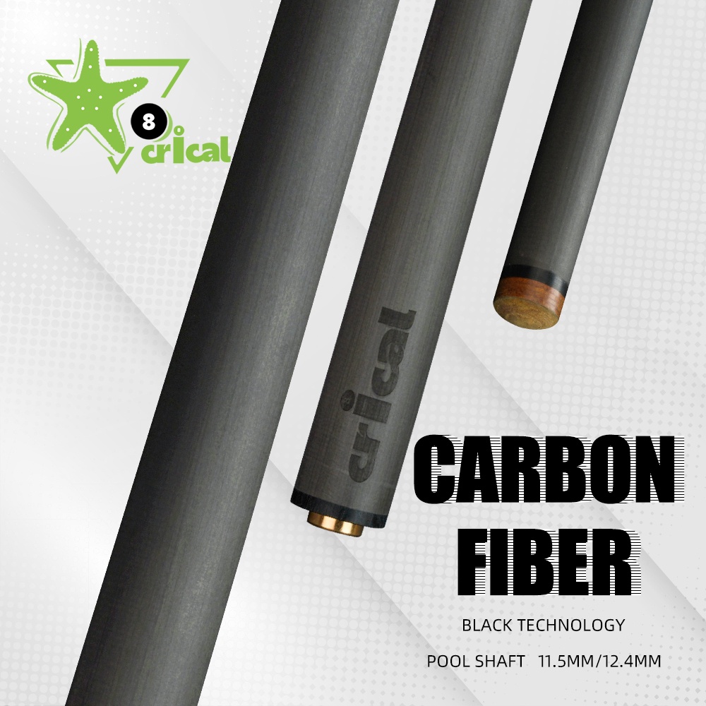 CRICAL Cue Shaft Pool Carbon Fiber Billiard Pool Cue Stick Shaft Uniloc Joint Single Shaft 11.5