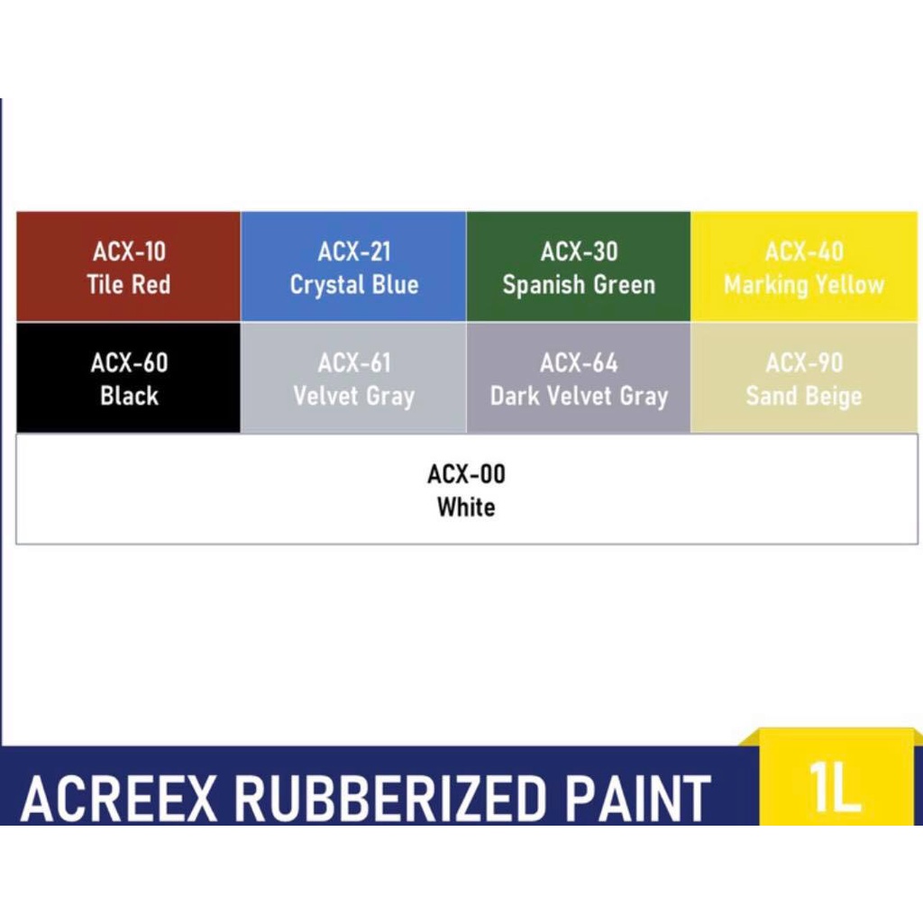 Davies Acreex Rubberized Floor Coating Paint 1 Liter Elrm presyo ₱669