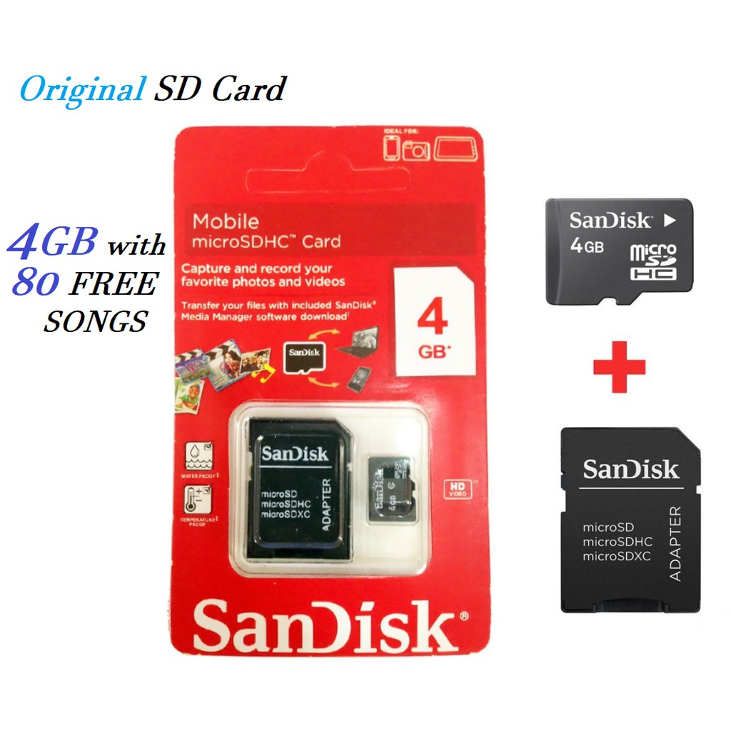 Memory Sandisk Micro Sd Card Original Memory Card Original Sd Card 2 4 8 16 32 64 Gb With Free Songs Shopee Philippines