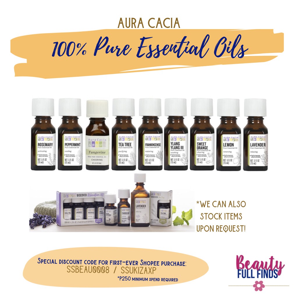 Aura Cacia Essential Oils (15ml) Shopee Philippines