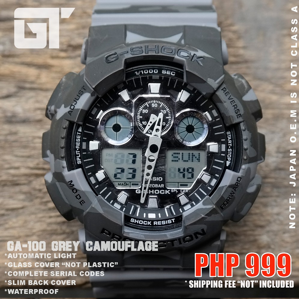 g shock ga 100 grey