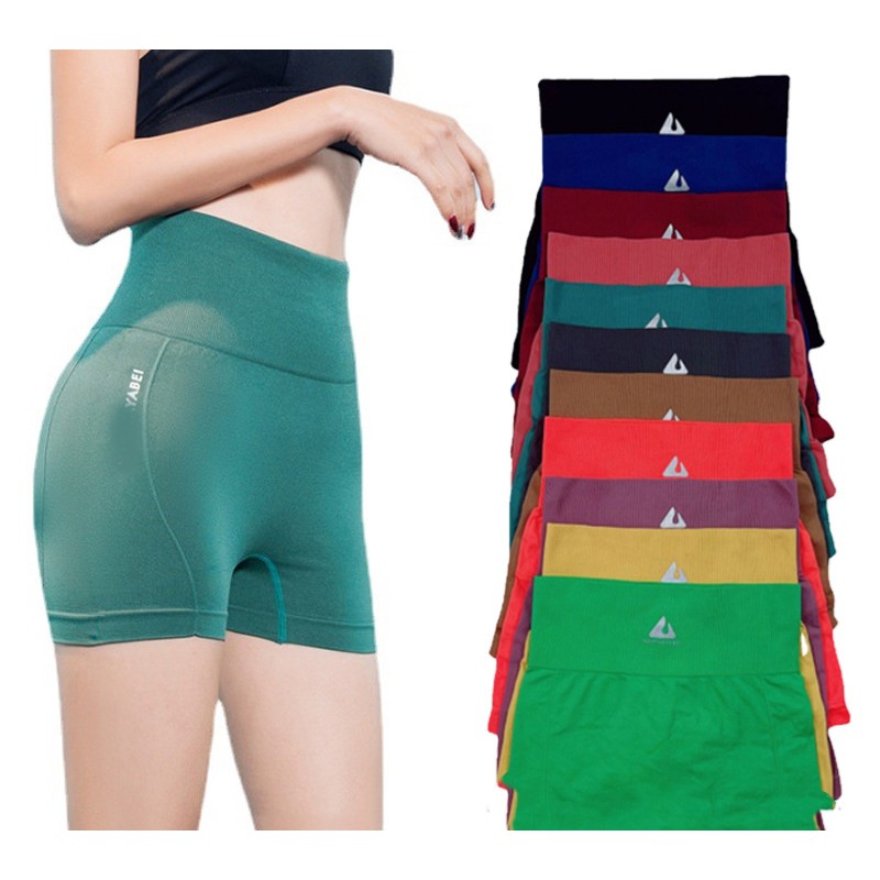 Women High Waist Sports Shorts Tight Peach Hip Boosting Quick Dry Breathable Fitness Training