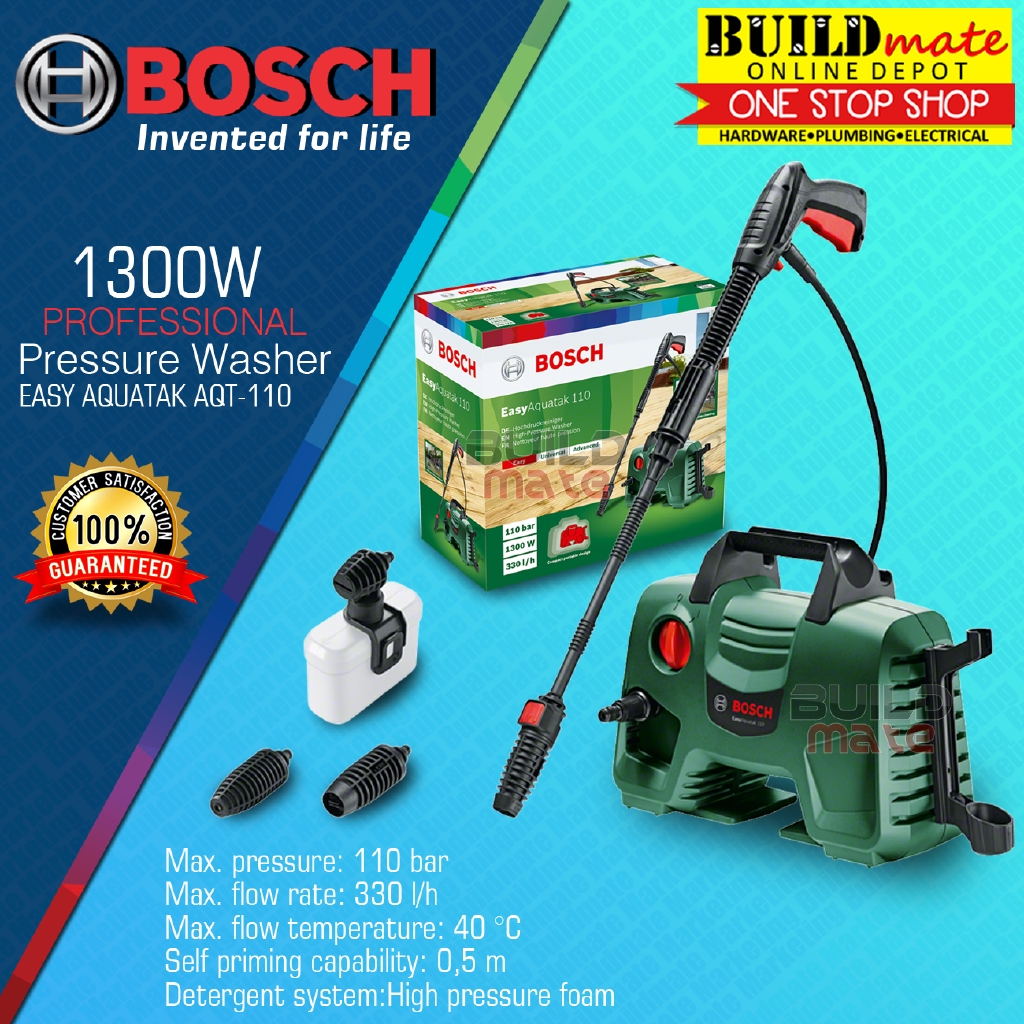 BOSCH Easy Aquatak 110 High Pressure Washer 1300W AQT 110 •100% ...