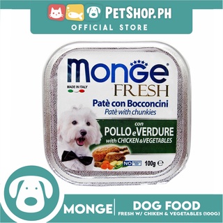 Monge Fresh Pate And Chunkies 100g (Chicken And Vegetable) Dog Wet Food