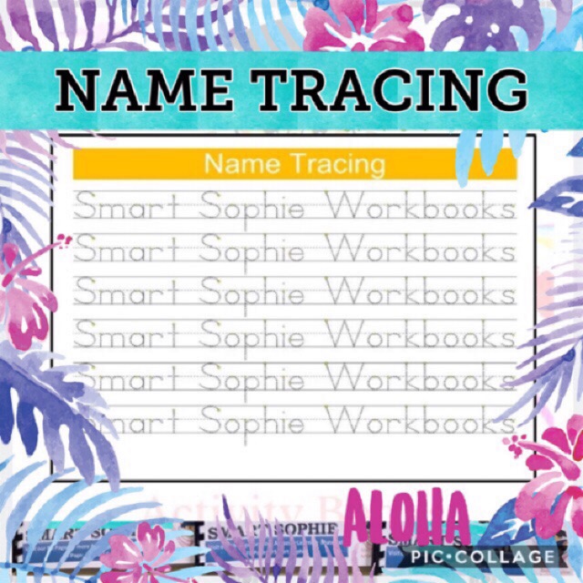 Sc sale personalized name tracing w blue red lines shopee philippines