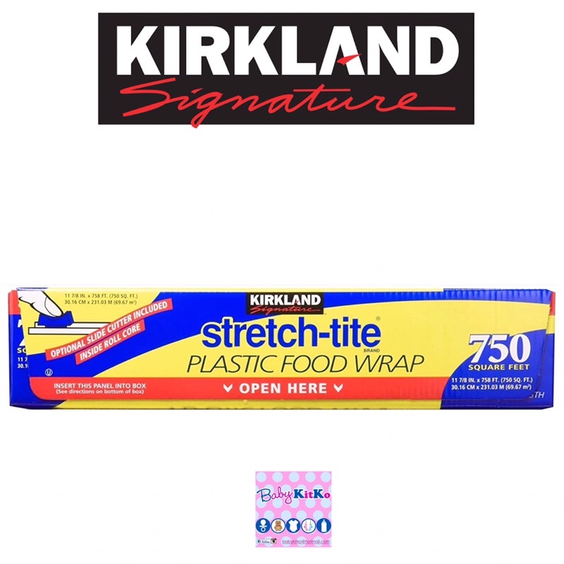 Kirkland Signature StretchTite Plastic Food Wrap Cling Wrap 750 sq ft