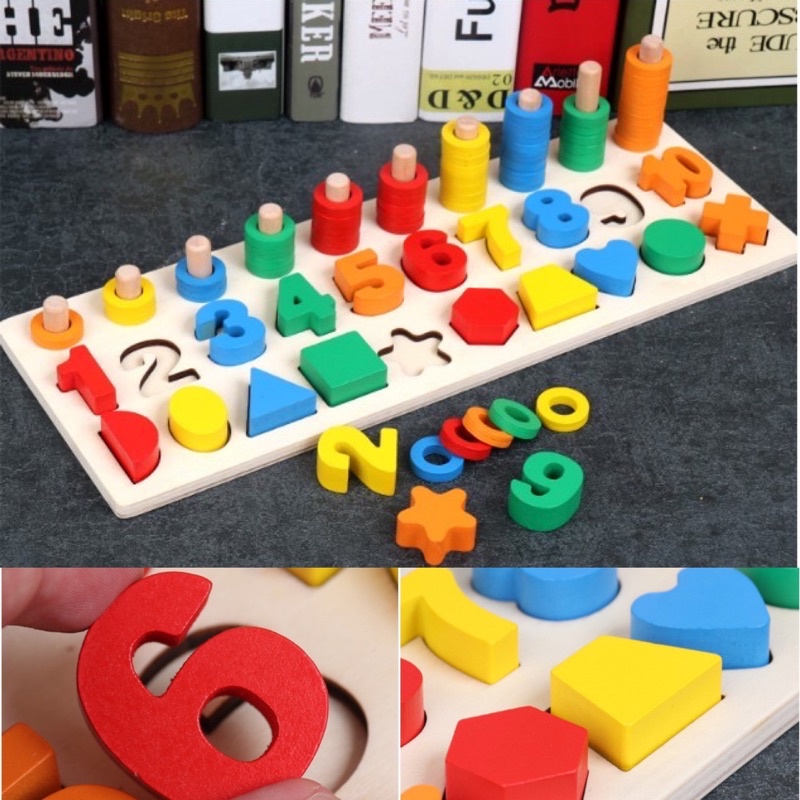 Equivalent Color 3in1 Number Boards And Blocks For Children To Easily