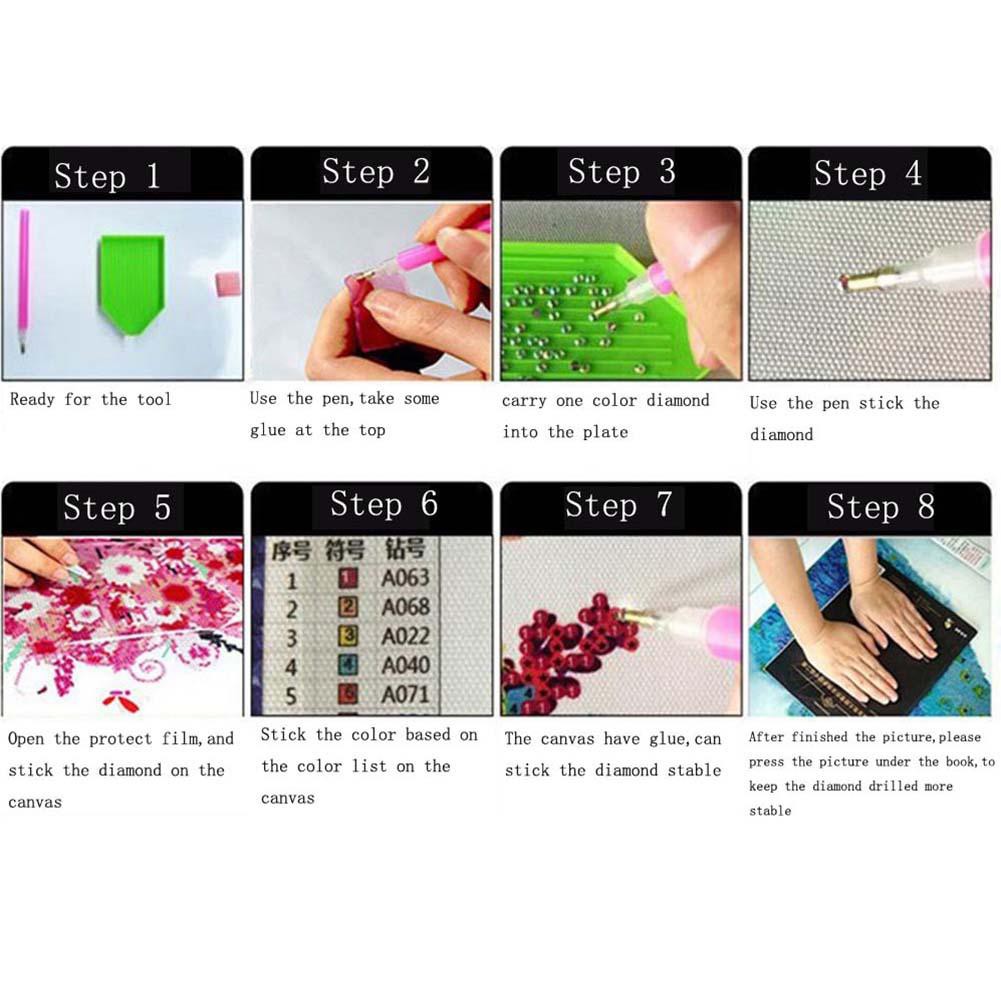 5D DIY Diamond Embroidery Painting Flowers Full Drill Mosaic Cross Stitch MF