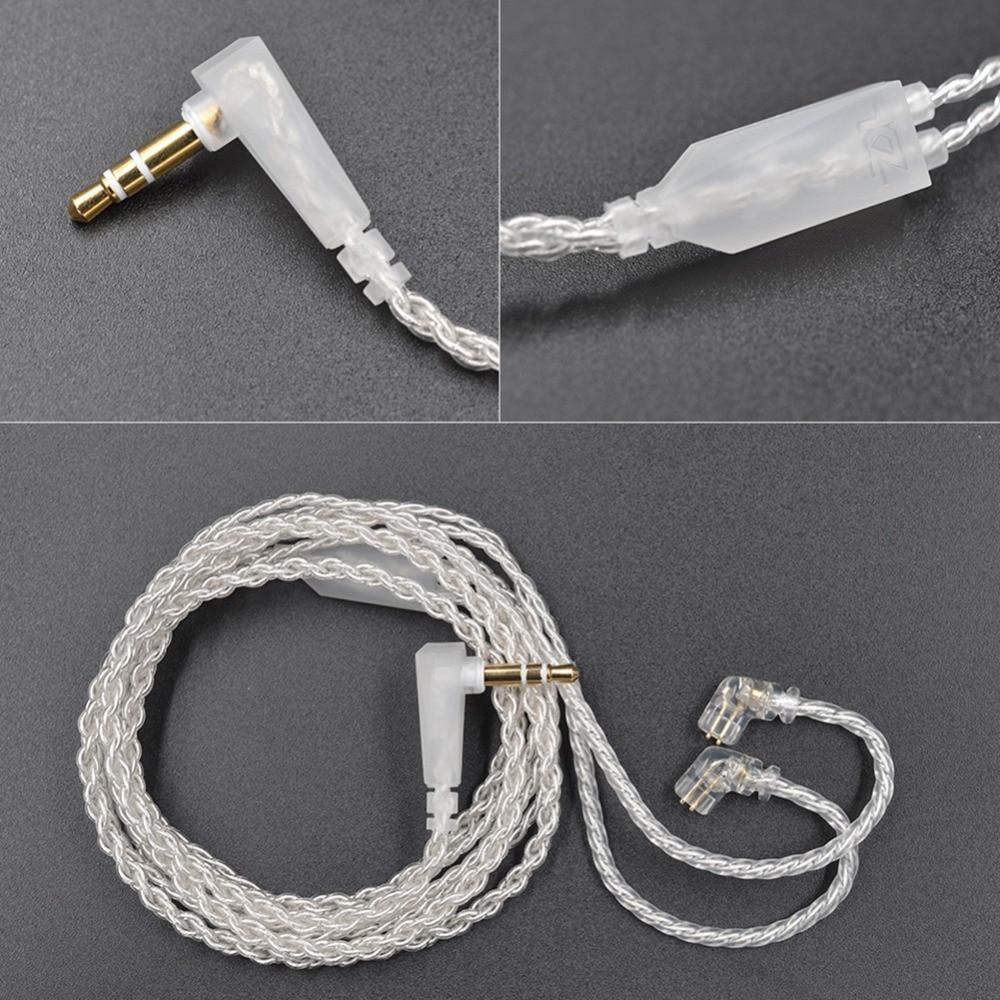 BangBangStore KZ Upgrade Cable Silver Plated Hifi Detachable Wire For 