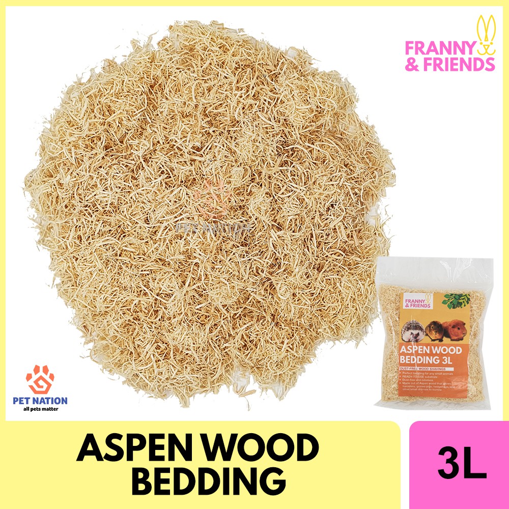 Franny & Friends Aspen Wood Bedding (3L) Hamster Guinea Pig Kusot