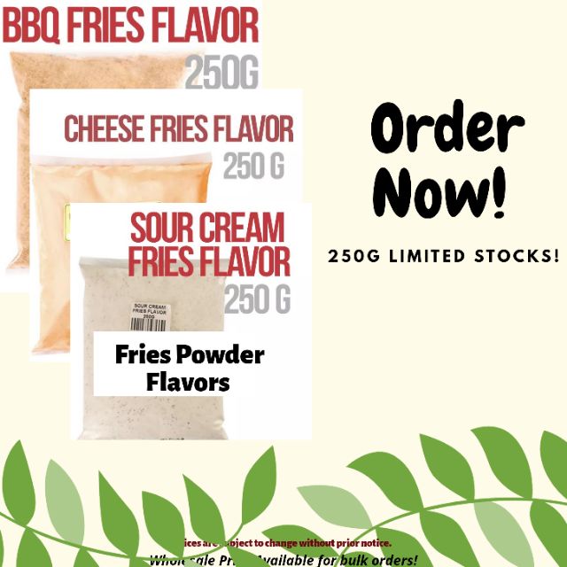 Fries Powder Flavors 250g Shopee Philippines