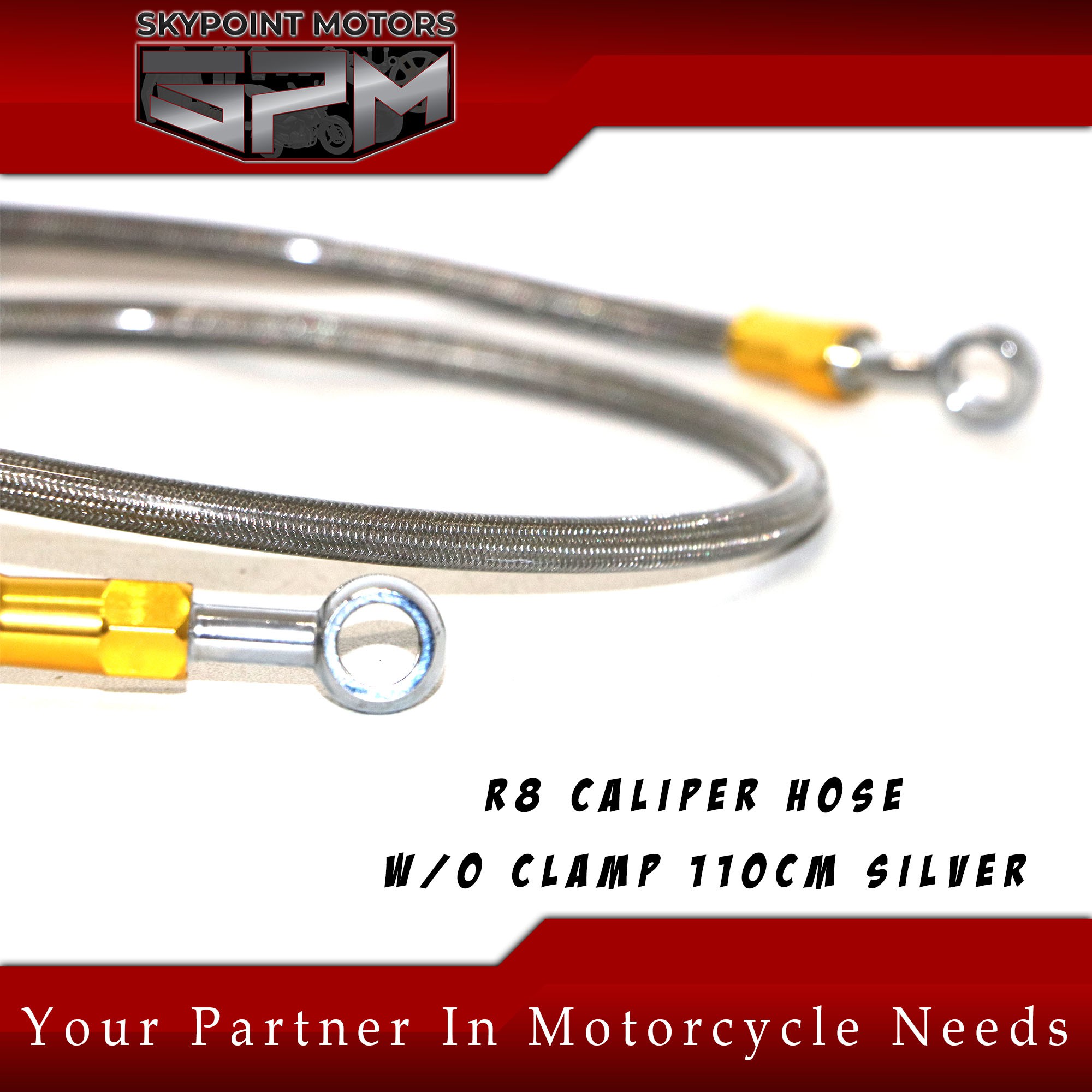 R8 CALIPER HOSE W/O CLAMP 110CM (9803117Silver) Shopee Philippines