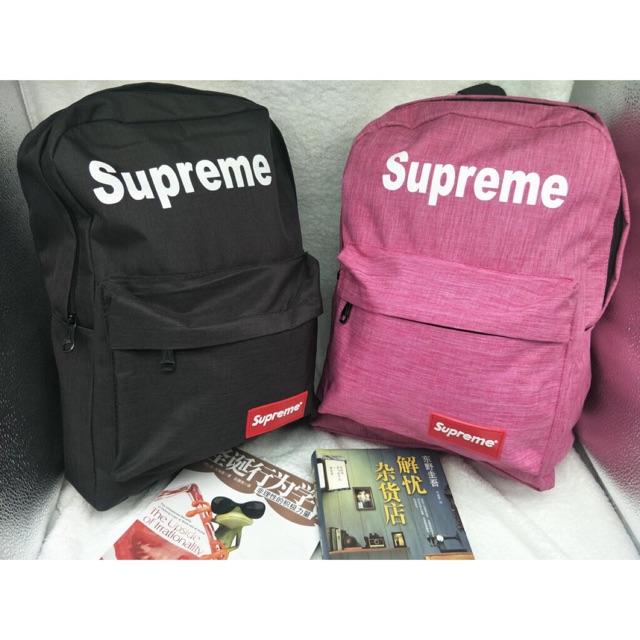 supreme backpack pink