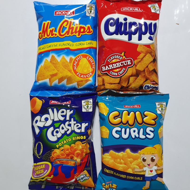 Pack of 4 Roller Coaster + Chippy + Chiz Curls + Mr. Chips Shopee