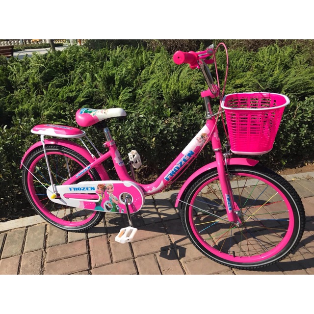 pink frozen bike