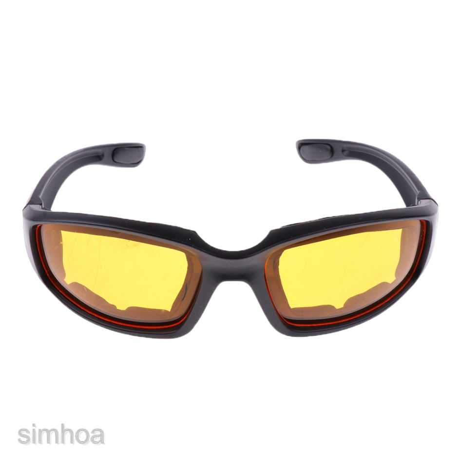 yellow riding glasses