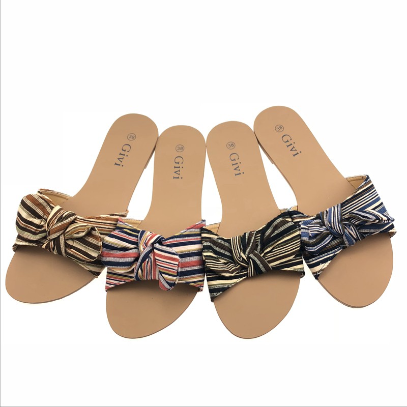 MS MAGANDANG GIVI  FLAT SANDALS  WITH BUTTERFLY KNOTS NEW 