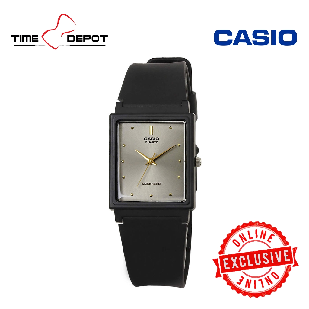 casio black resin strap watch