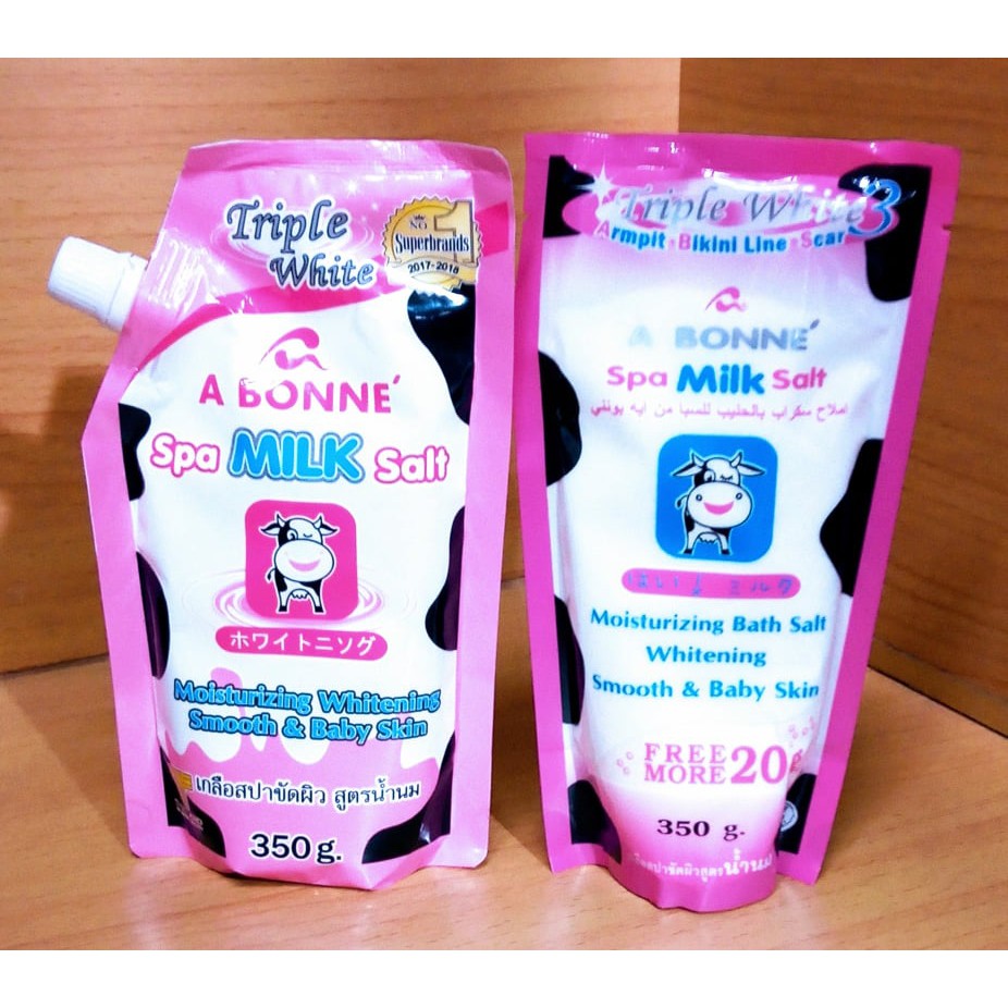 [ AUTHENTIC ] A bonne Spa Milk Salt With Cap 350G Guaranteed
