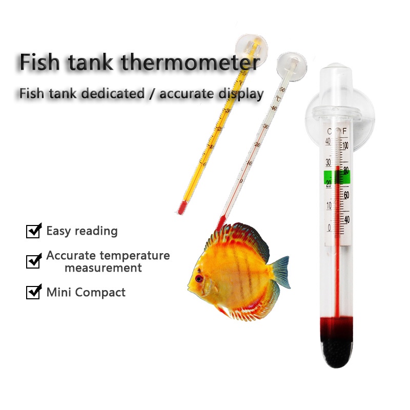 Aquarium Glass Fish Tank Water Temperature Fishbowl Meter Thermometer