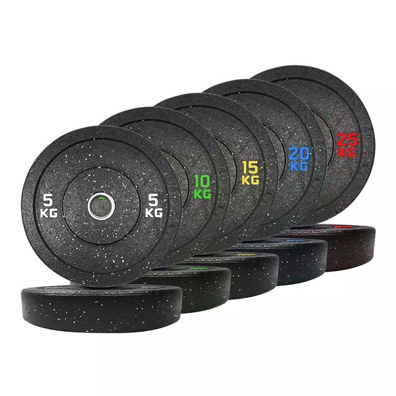 Bumper Plates, HiTemp Olympic Weight Plates with Colored FleckRubber