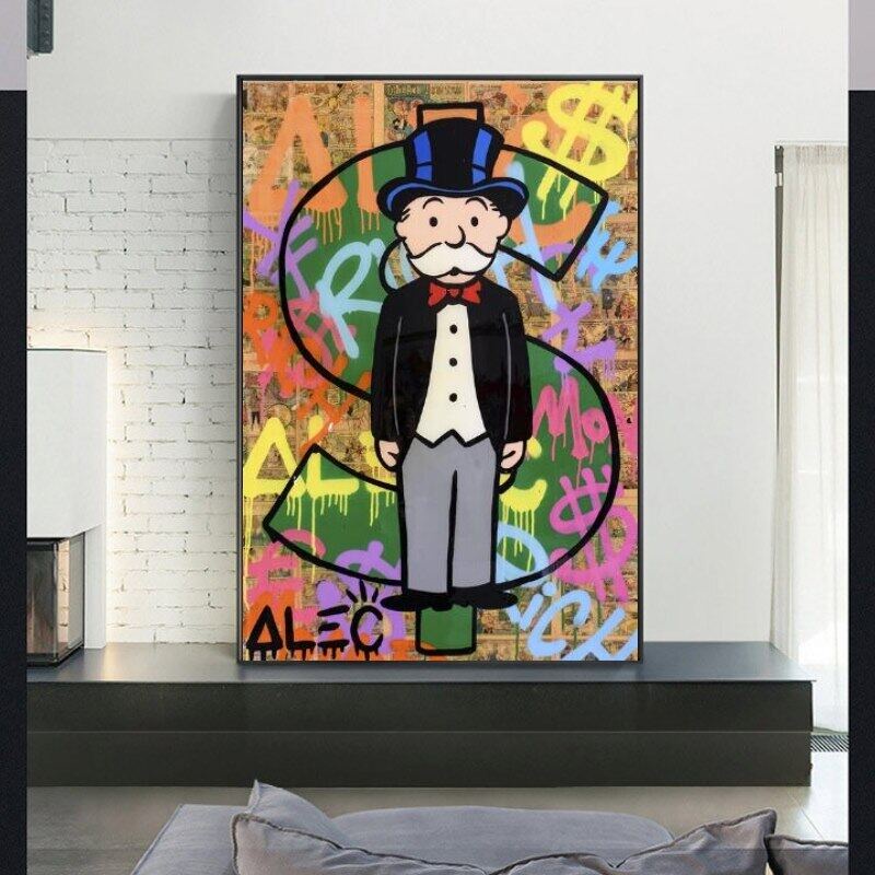 Alec Monopoly Graffiti Art Paintings on The Wall Art Posters and Prints ...