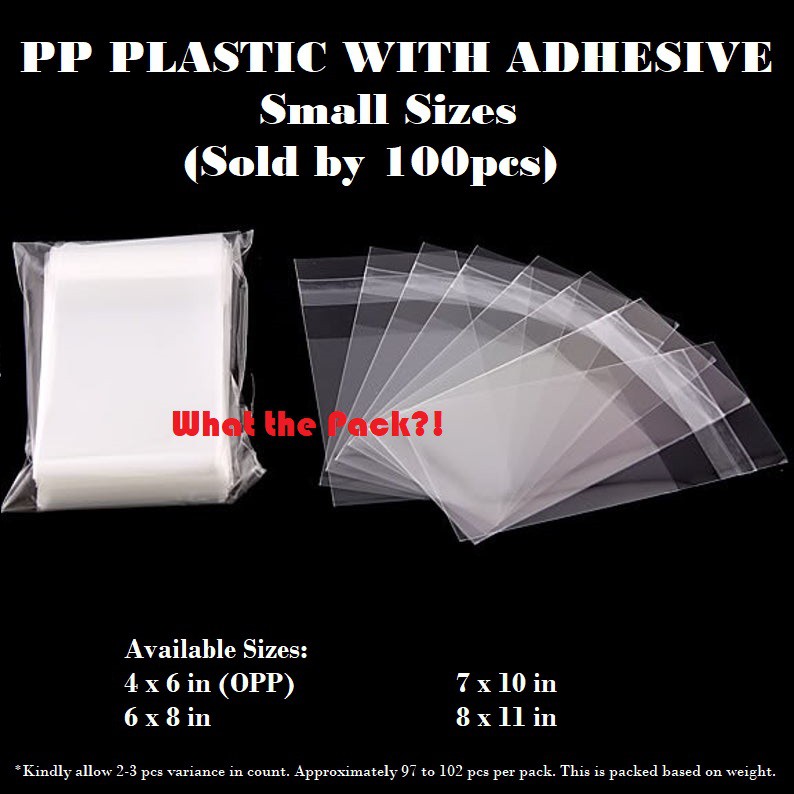 100 PCS Clear OPP PP Plastic Bag with Self-Adhesive Packaging Pouch ...