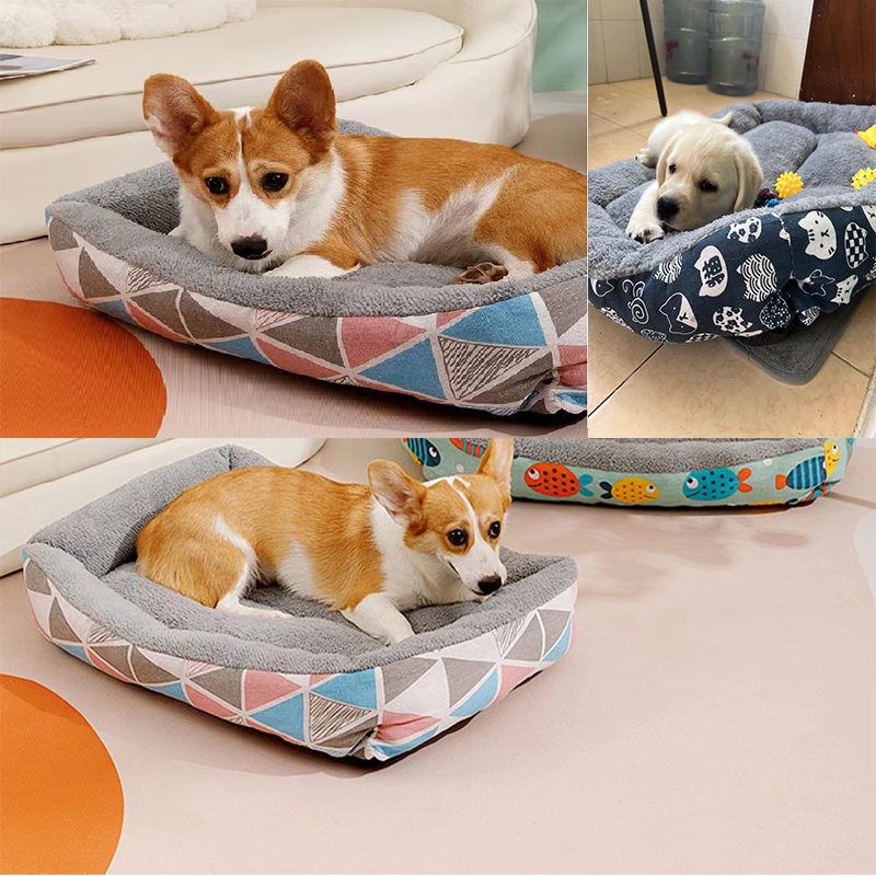 60CM Dog Bed Cat Bed Pet Cat Washable Cotton Cushion Sleeping Bed