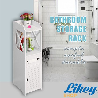 Bathroom Storage Shelf Floor Standing Waterproof Bathroom Cabinet Bathroom Toilet Slim Shelf Shopee Philippines
