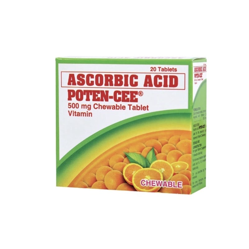 POTENCEE Chewable Ascorbic Acid 500mg Tablet (20's) Shopee Philippines