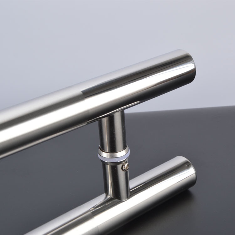 Modern style bright silver bathroom glass door handle Hotel door handle