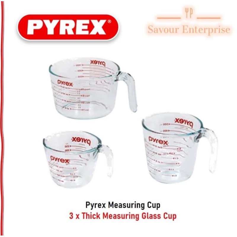 Pyrex 3-Piece Glass Measuring Cup Set | Shopee Philippines