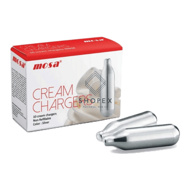 Mosa Cream Charger / HO Cream Charger [10 Charges/ Box] for Whip Cream