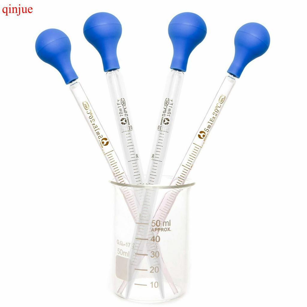 10ml/5ml Glass Graduated Pipettes Dropper with Big Rubber Cap Dropping ...