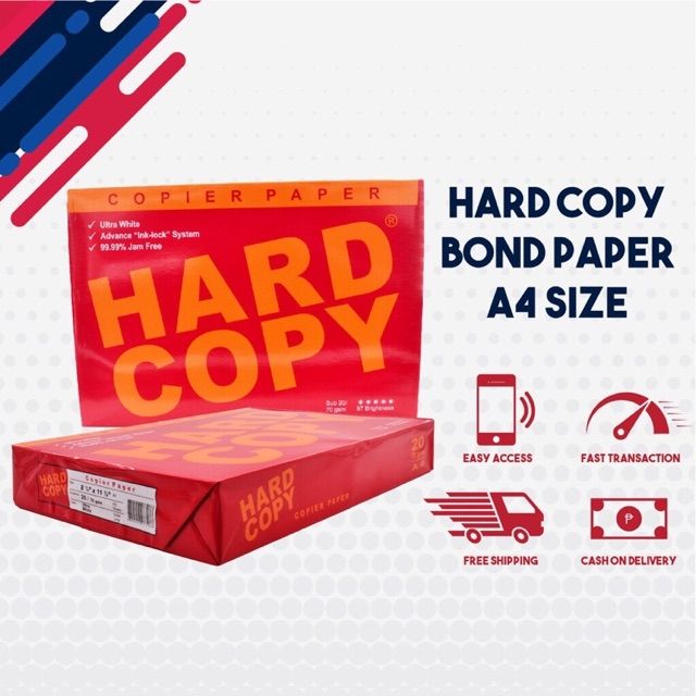 Hard Copy Bond Paper Short Long Sizes 500pcs 1 Ream Shopee Philippines