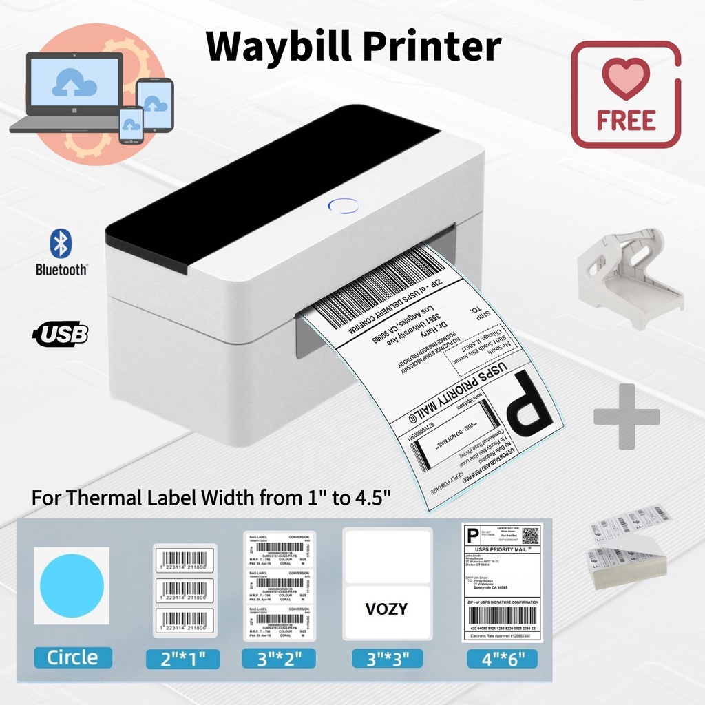 Vozy Xprinter Shipping Label Printer Thermal Printer Waybill Printer Barcode Printer Courier 