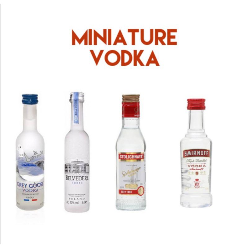 Finlandia Greygoose Stolichanaya mini Vodkas 50ml Shopee