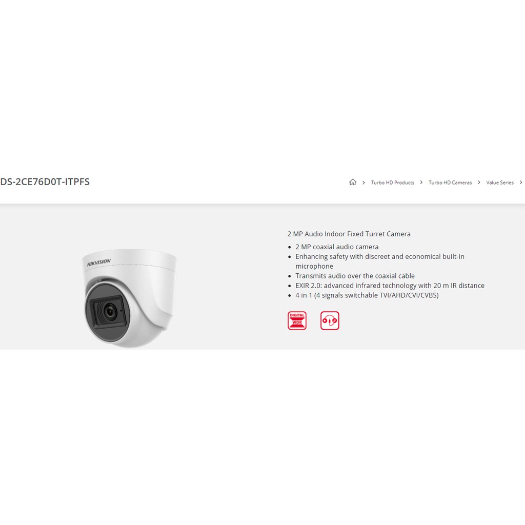 hikvision turbo hd turret camera