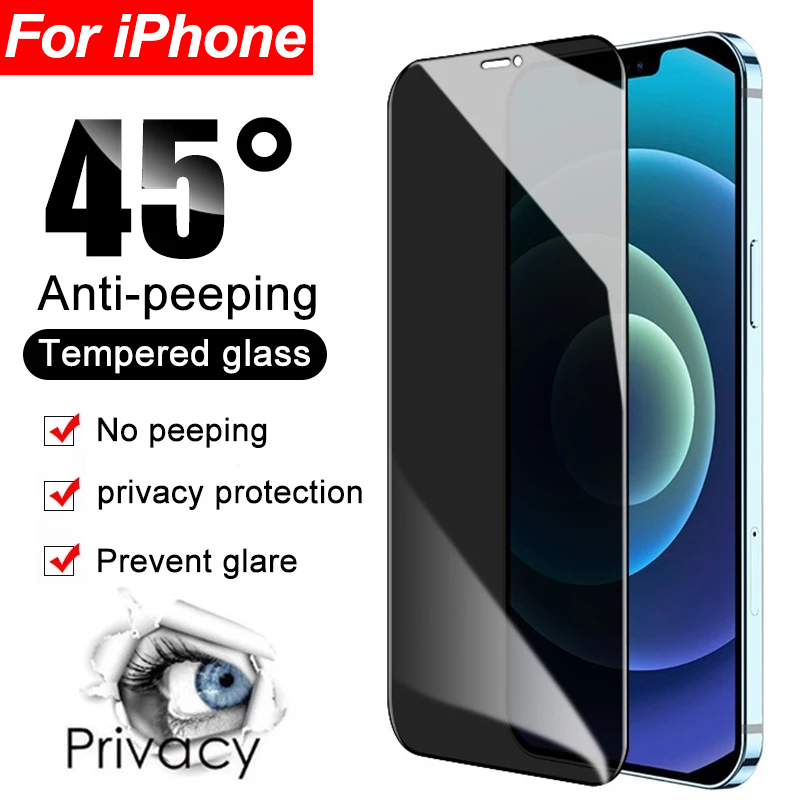 Iphone 12 11 Pro Max 12 Mini X Xs Max Xr 8 7 6 6s Plus Anti Spy Tempered Glass Privacy Screen Protector Shopee Philippines